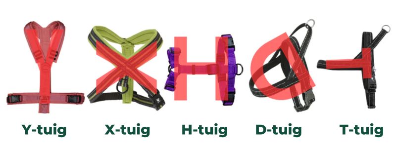 y-tuig met andere soorten hondentuigen